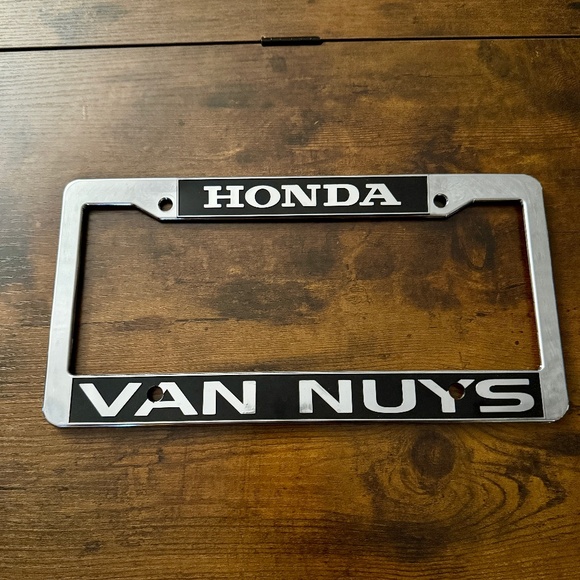 Honda Van Nuys License Plate Frame Cover Plastic - Picture 1 of 2